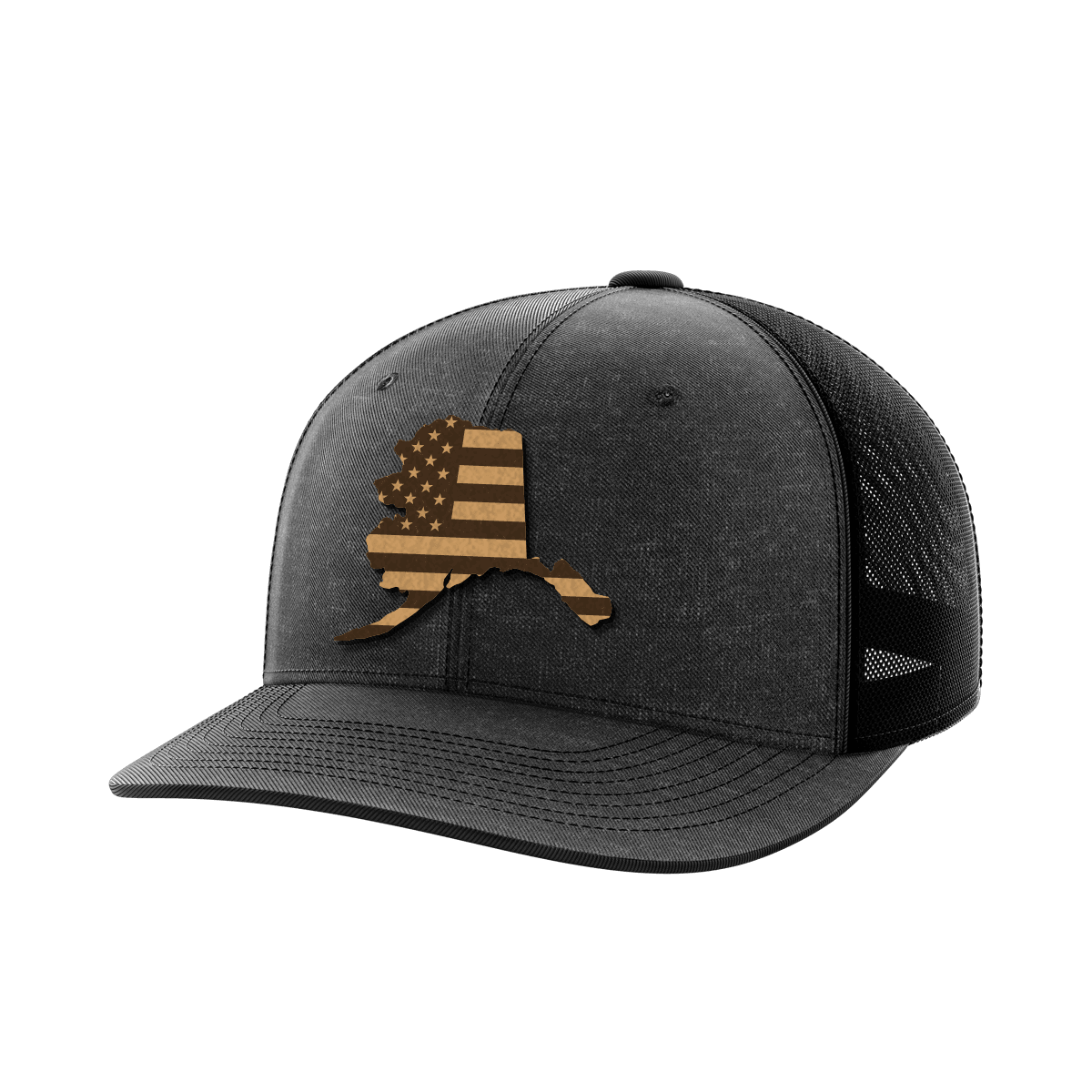 Alaska United Hats Hat Greater Half Heather Black/Black Genuine Leather Alaska