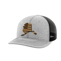 Thumbnail for Alaska United Hats Hat Greater Half Heather Grey/Black Genuine Leather Alaska