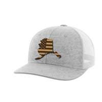 Thumbnail for Alaska United Hats Hat Greater Half Heather Grey/White Genuine Leather Alaska