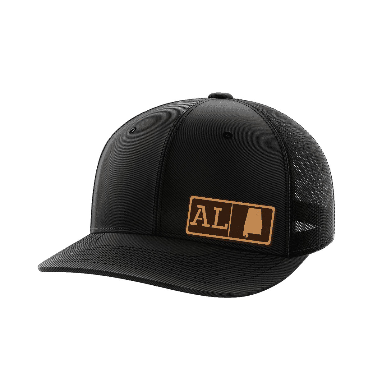 Alabama Homegrown Hats Hat Greater Half Black/Black Genuine Leather Alabama