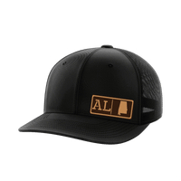 Thumbnail for Alabama Homegrown Hats Hat Greater Half Black/Black Genuine Leather Alabama