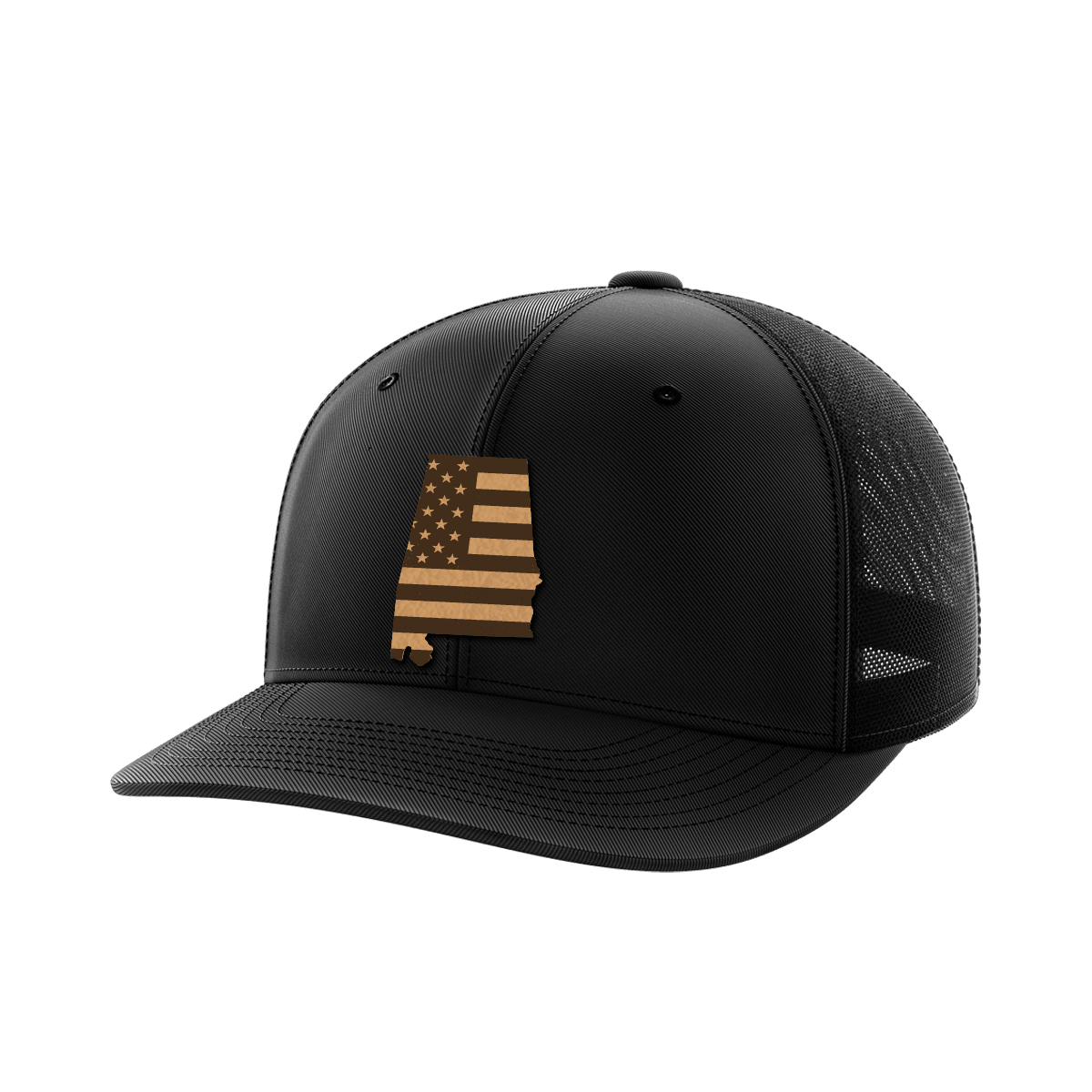 Alabama United Hats Hat Greater Half Black/Black Genuine Leather Alabama