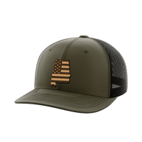 Thumbnail for Alabama United Hats Hat Greater Half OD Green/Black Genuine Leather Alabama