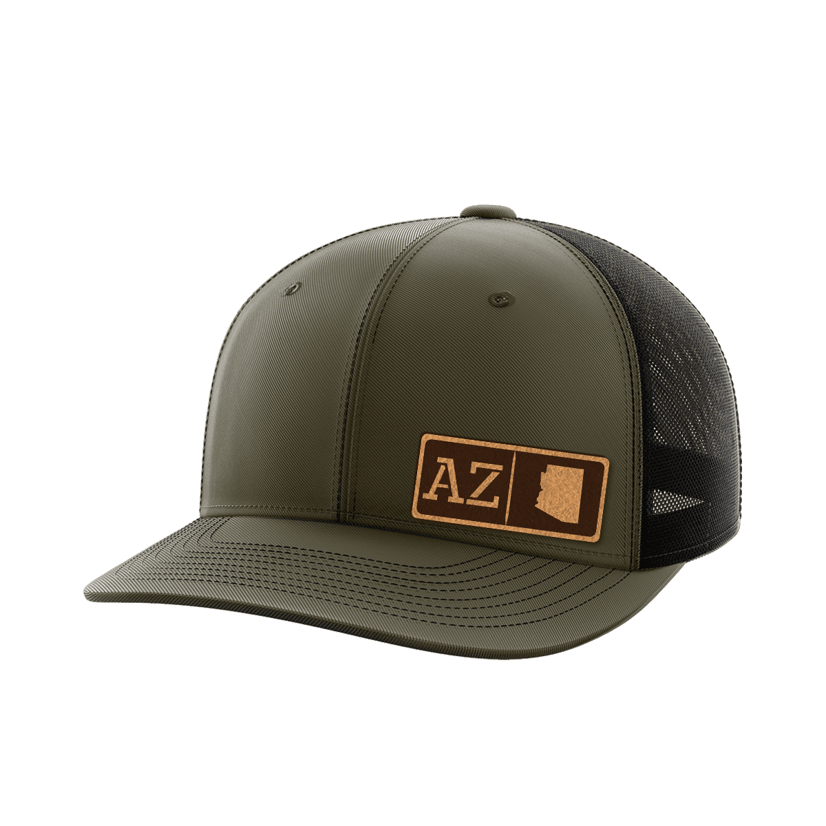 Arizona Homegrown Hats Hat Greater Half OD Green/Black Genuine Leather Arizona