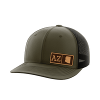 Thumbnail for Arizona Homegrown Hats Hat Greater Half OD Green/Black Genuine Leather Arizona