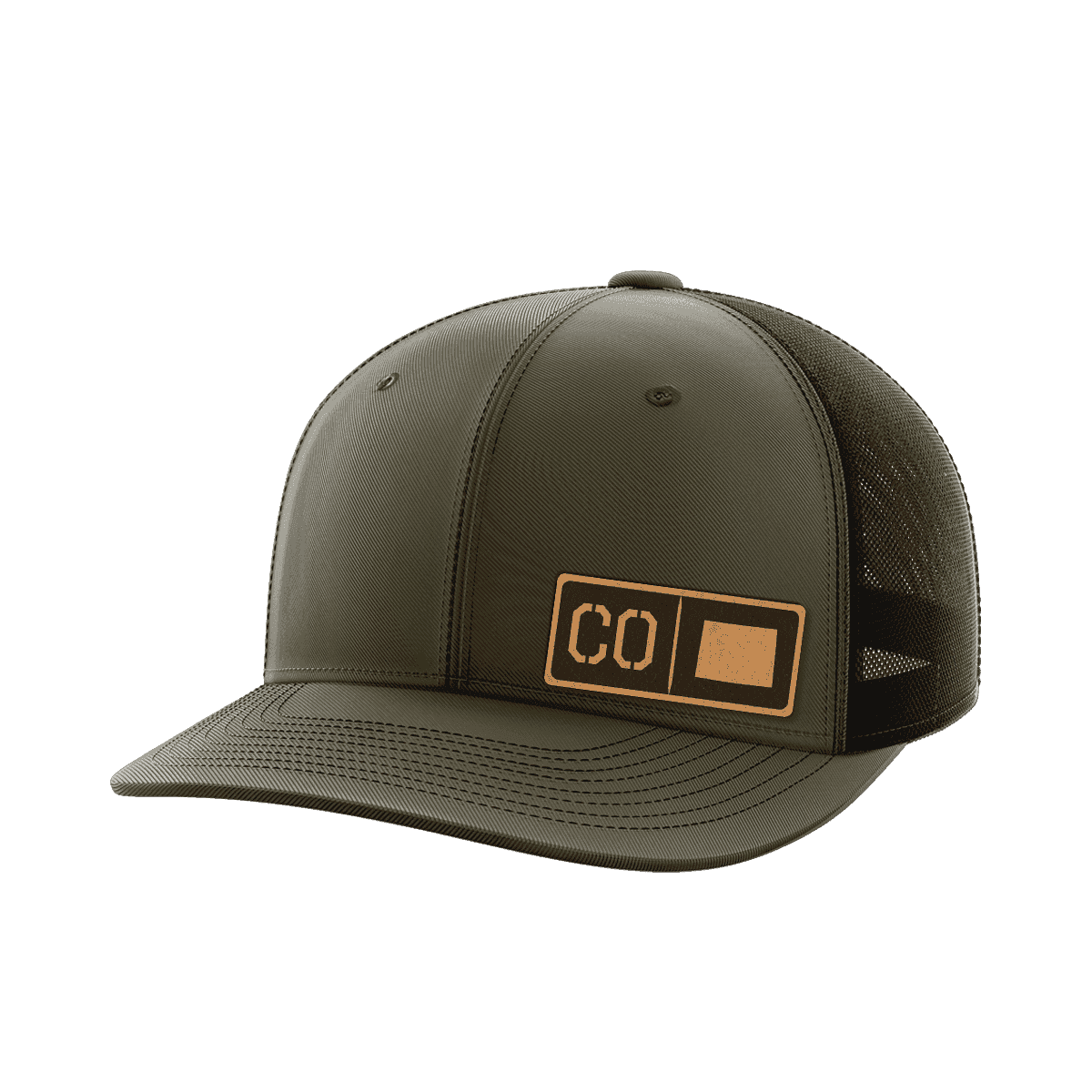 Colorado Homegrown Hats Hat Greater Half OD Green/Black Genuine Leather Colorado