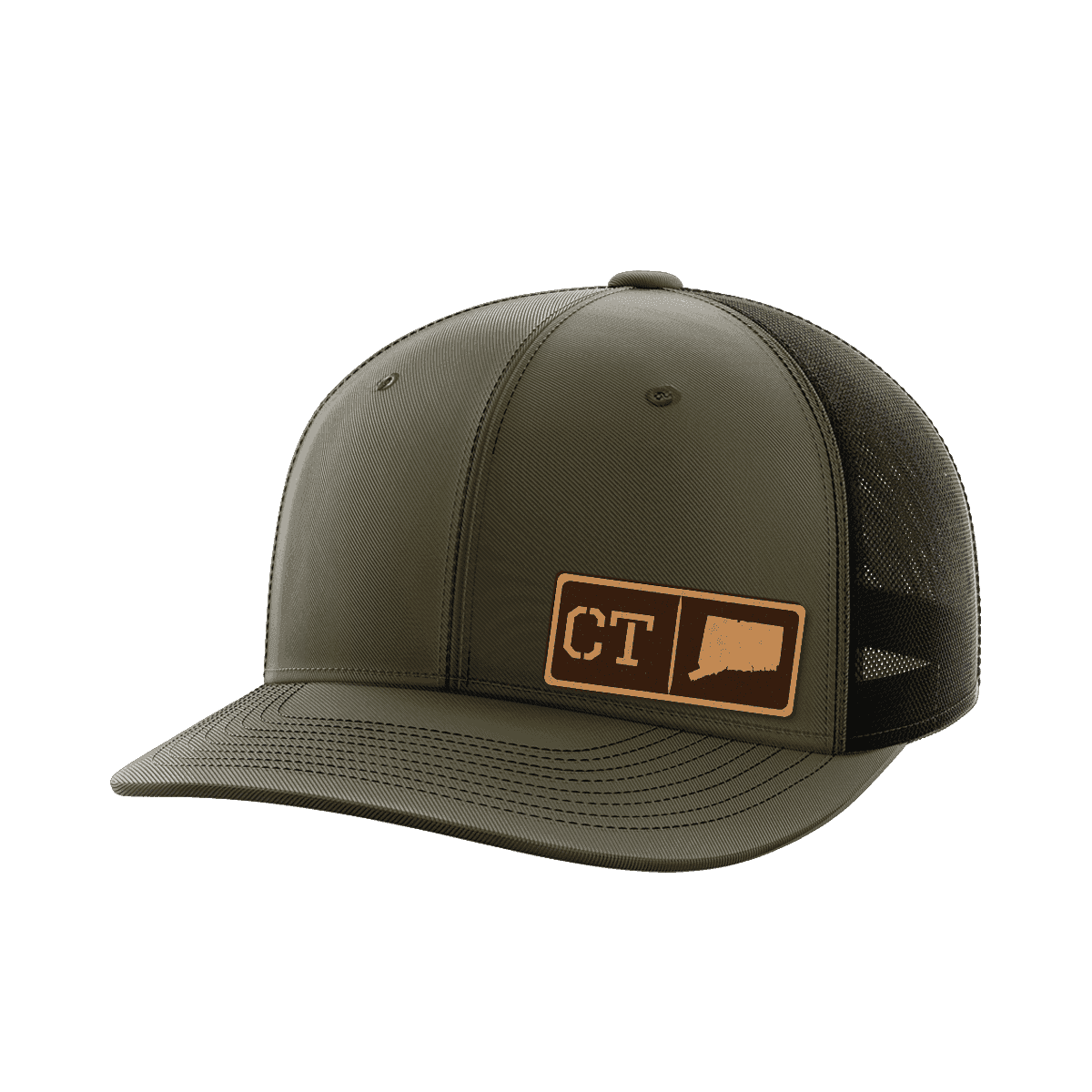 Connecticut Homegrown Hats Hat Greater Half OD Green/Black Genuine Leather Connecticut