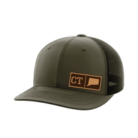 Thumbnail for Connecticut Homegrown Hats Hat Greater Half OD Green/Black Genuine Leather Connecticut