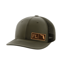Thumbnail for Florida Homegrown Hats Hat Greater Half OD Green/Black Genuine Leather Florida