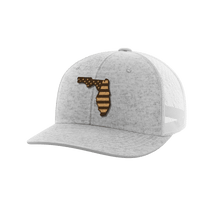 Thumbnail for Florida United Hats Hat Greater Half Heather Grey/White Genuine Leather Florida