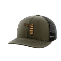 Thumbnail for Florida United Hats Hat Greater Half OD Green/Black Genuine Leather Florida