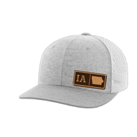 Thumbnail for Iowa Homegrown Hats Hat Greater Half Heather Grey/White Genuine Leather Iowa