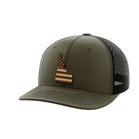 Thumbnail for Idaho United Hats Hat Greater Half OD Green/Black Genuine Leather Idaho
