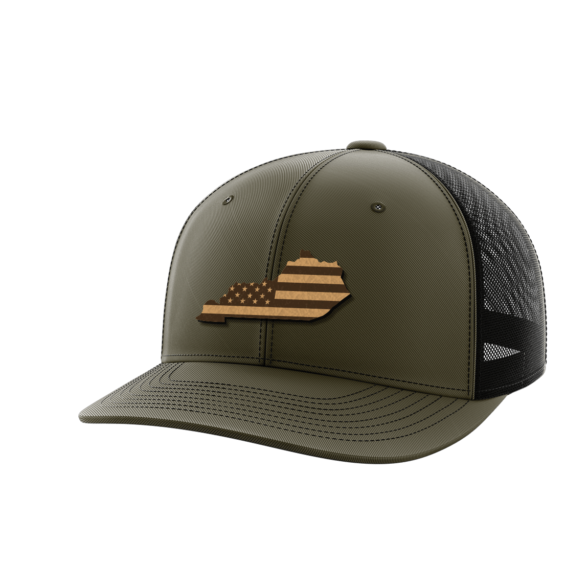 Kentucky United Hats Hat Greater Half OD Green/Black Genuine Leather Kentucky