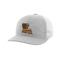 Thumbnail for Louisiana United Hats Hat Greater Half Heather Grey/White Genuine Leather Louisiana