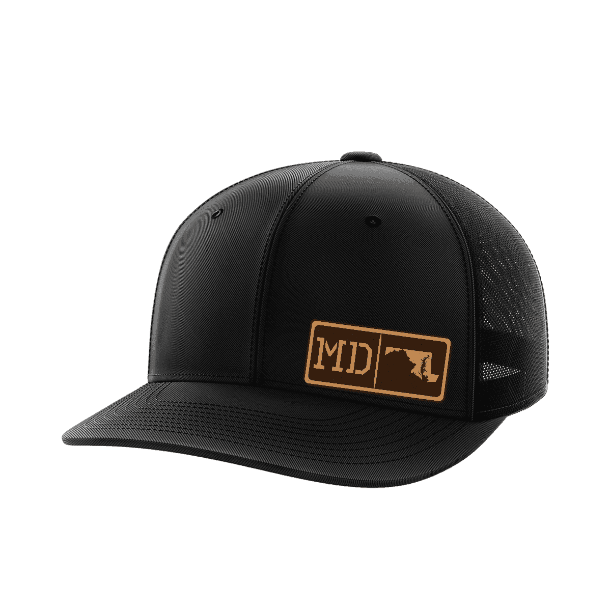 Maryland Homegrown Hats Hat Greater Half Black/Black Genuine Leather Maryland