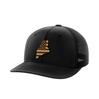 Thumbnail for Maine United Hats Hat Greater Half Black/Black Genuine Leather Maine