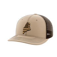 Thumbnail for Maine United Hats Hat Greater Half Khaki/Coffee Genuine Leather Maine