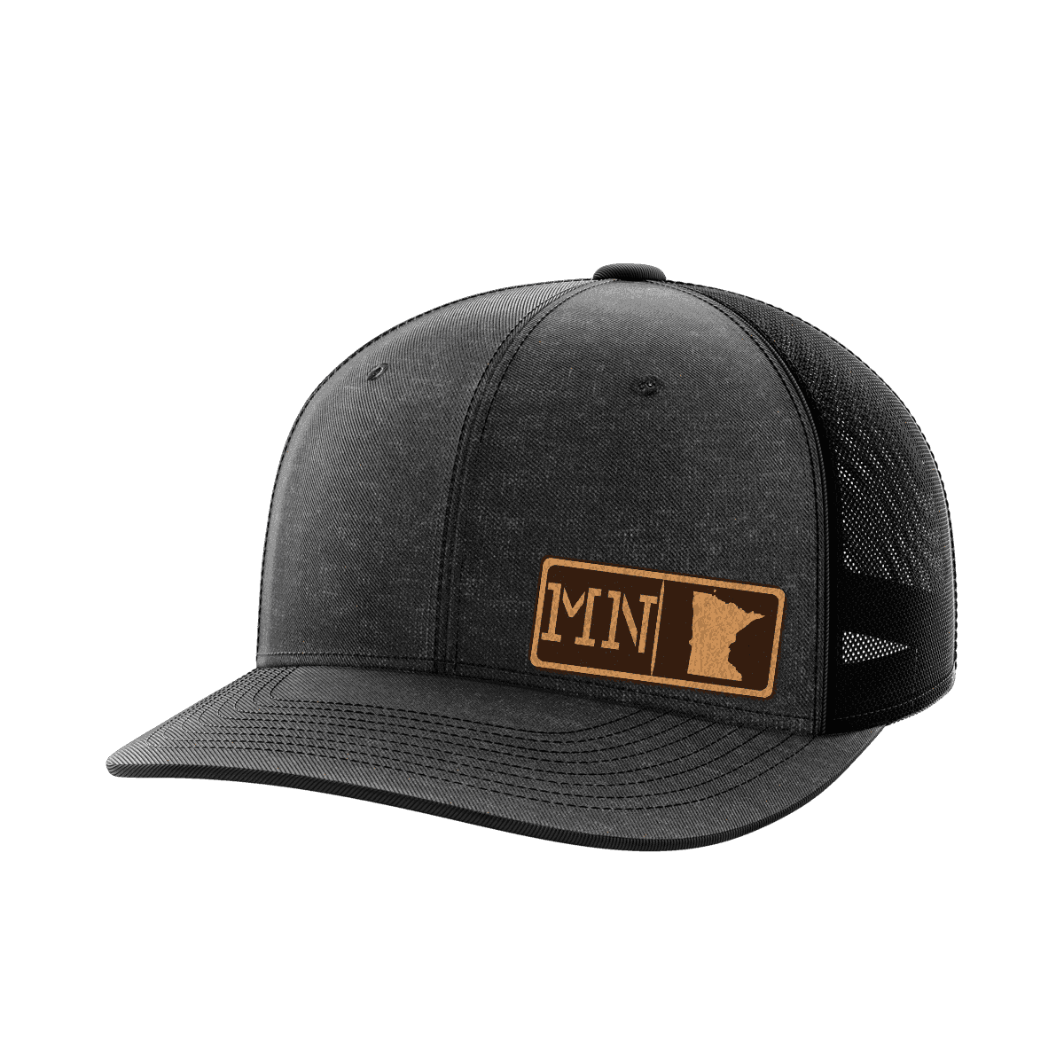 Minnesota Homegrown Hats Hat Greater Half Heather Black/Black Genuine Leather Minnesota