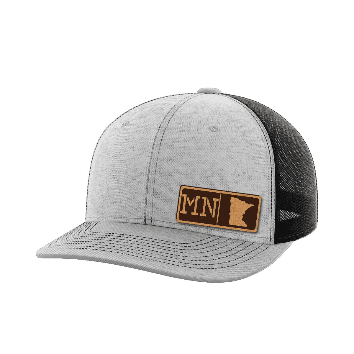 Minnesota Homegrown Hats Hat Greater Half Heather Grey/Black Genuine Leather Minnesota