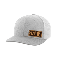 Thumbnail for Minnesota Homegrown Hats Hat Greater Half Heather Grey/White Genuine Leather Minnesota