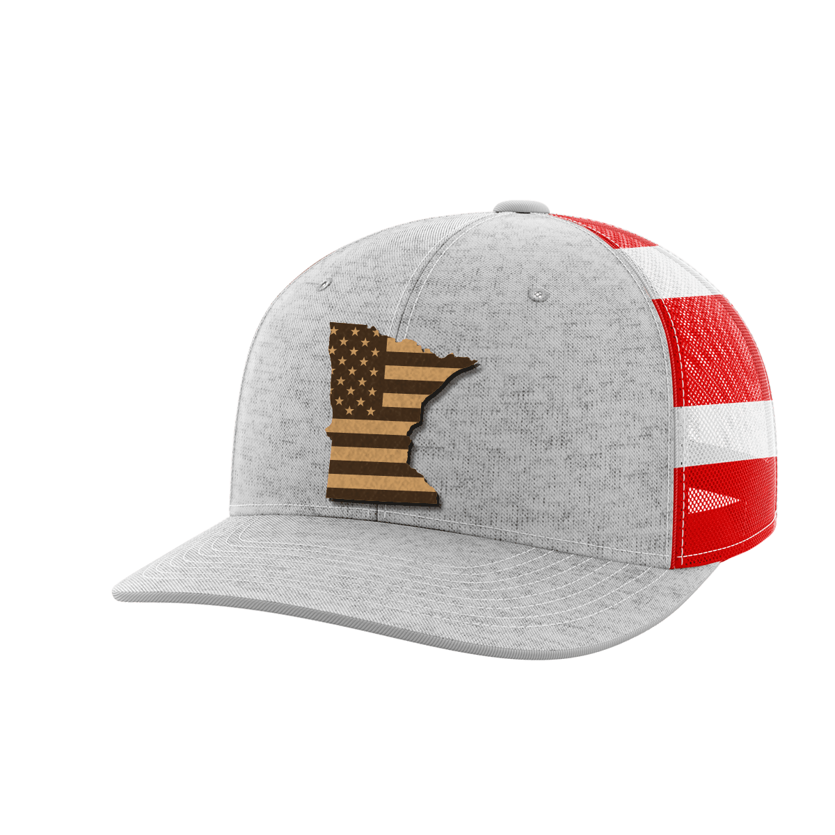 Minnesota United Hats Hat Greater Half Heather Grey/Flag Genuine Leather Minnesota
