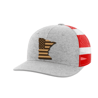 Thumbnail for Minnesota United Hats Hat Greater Half Heather Grey/Flag Genuine Leather Minnesota
