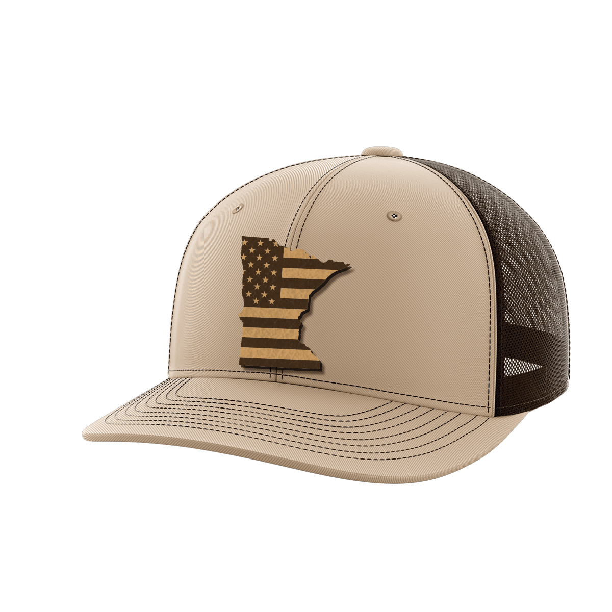 Minnesota United Hats Hat Greater Half Khaki/Coffee Genuine Leather Minnesota