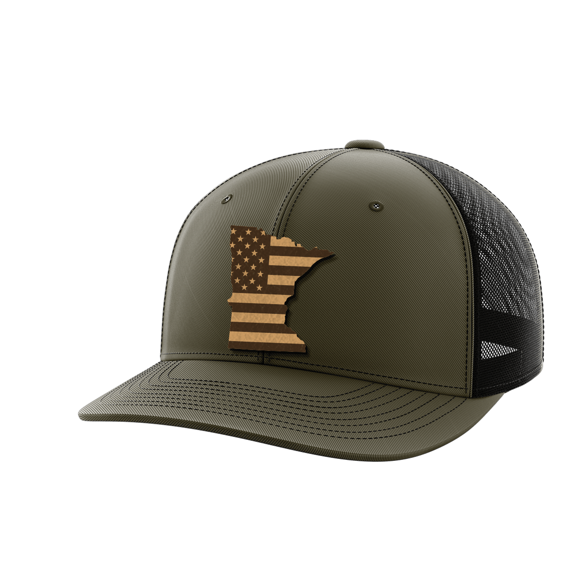 Minnesota United Hats Hat Greater Half OD Green/Black Genuine Leather Minnesota