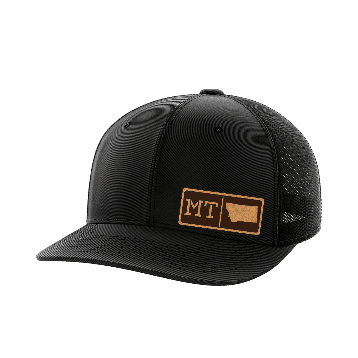 Montana Homegrown Hats Hat Greater Half Black/Black Genuine Leather Montana