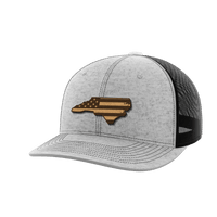Thumbnail for North Carolina United Hats Hat Greater Half Heather Grey/Black Genuine Leather North Carolina