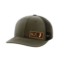 Thumbnail for New Jersey Homegrown Hats Hat Greater Half OD Green/Black Genuine Leather New Jersey