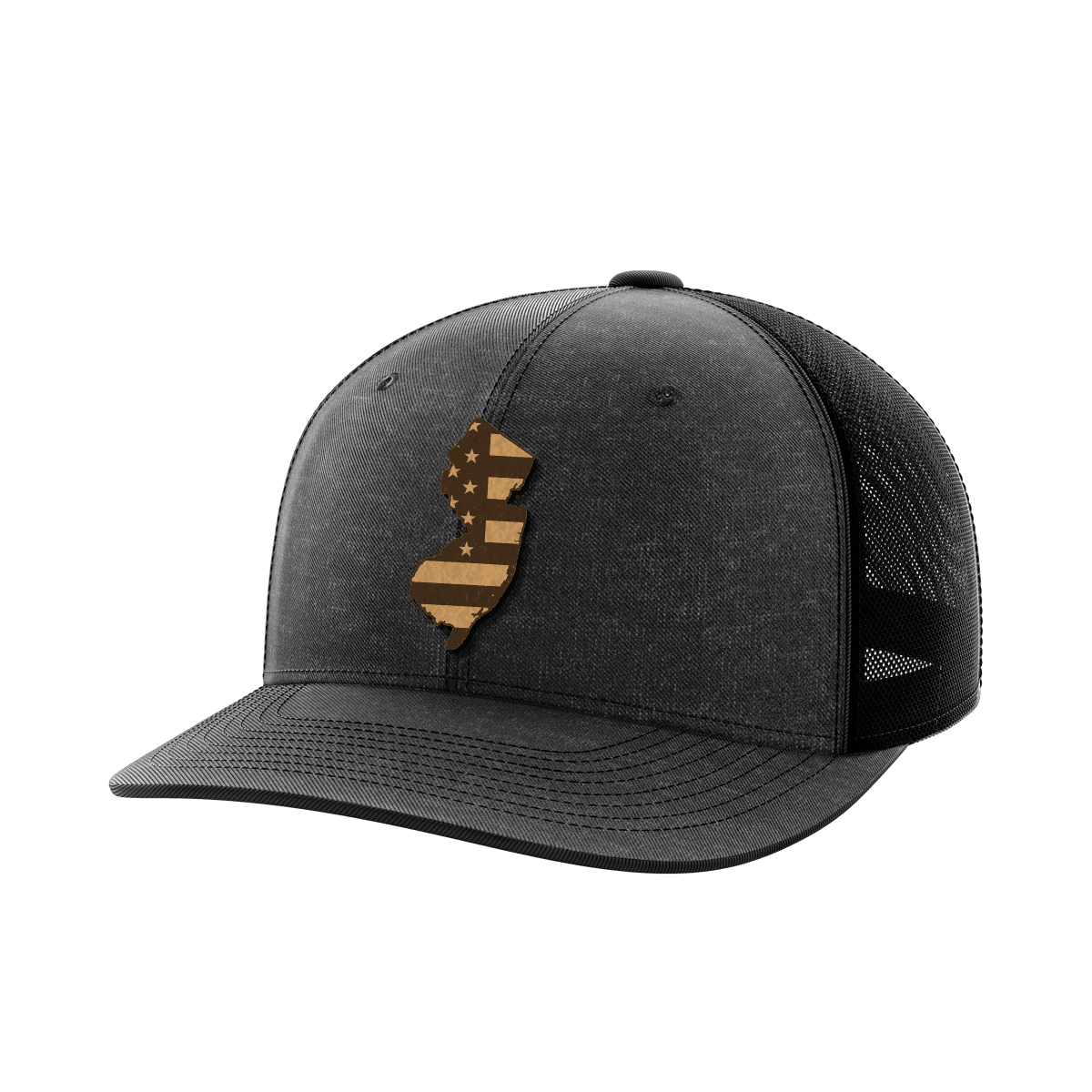 New Jersey United Hats Hat Greater Half Heather Black/Black Genuine Leather New Jersey