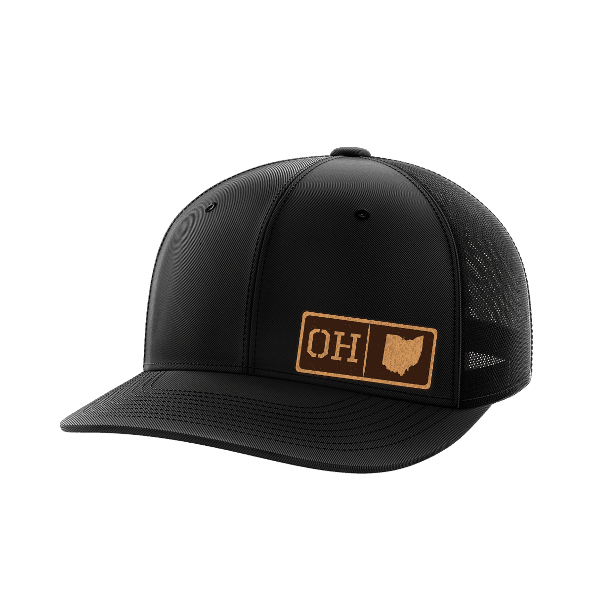 Ohio Homegrown Hats Hat Greater Half Black/Black Genuine Leather Ohio