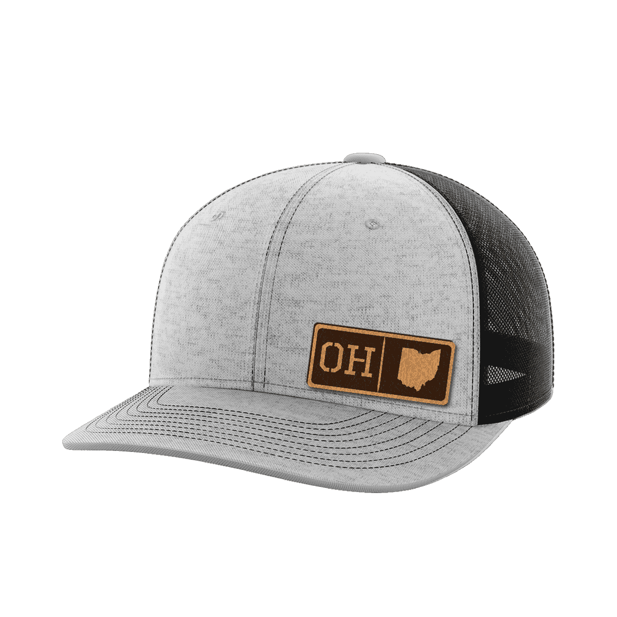 Ohio Homegrown Hats Hat Greater Half Heather Grey/Black Genuine Leather Ohio