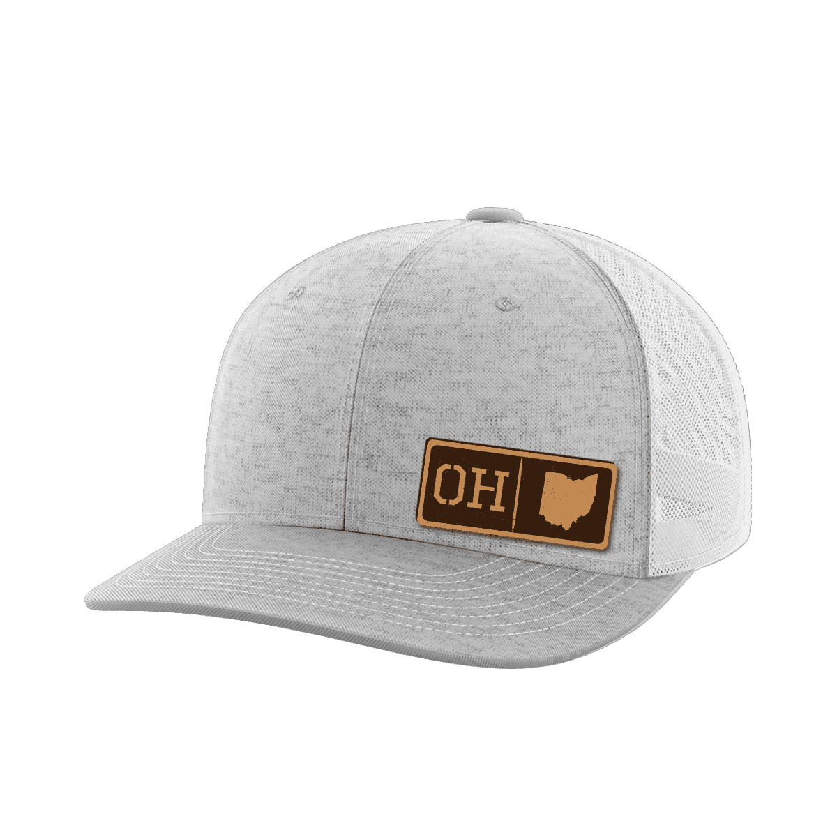 Ohio Homegrown Hats Hat Greater Half Heather Grey/White Genuine Leather Ohio