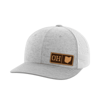 Thumbnail for Ohio Homegrown Hats Hat Greater Half Heather Grey/White Genuine Leather Ohio