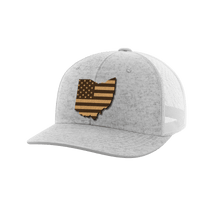 Thumbnail for Ohio United Hats Hat Greater Half Heather Grey/White Genuine Leather Ohio