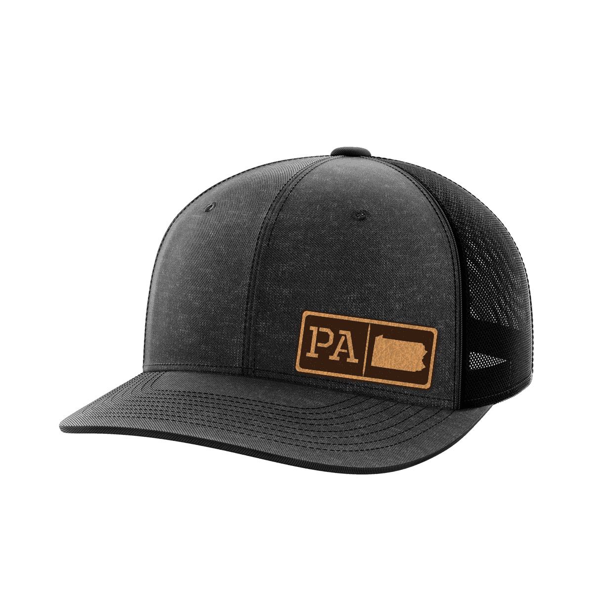 Pennsylvania Homegrown Hats Hat Greater Half Heather Black/Black Genuine Leather Pennsylvania