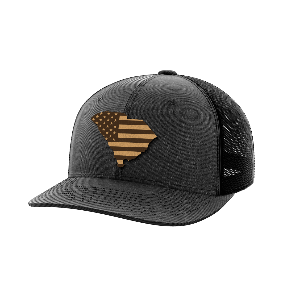 South Carolina United Hats Hat Greater Half Heather Black/Black Genuine Leather South Carolina