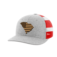 Thumbnail for South Carolina United Hats Hat Greater Half Heather Grey/Flag Genuine Leather South Carolina
