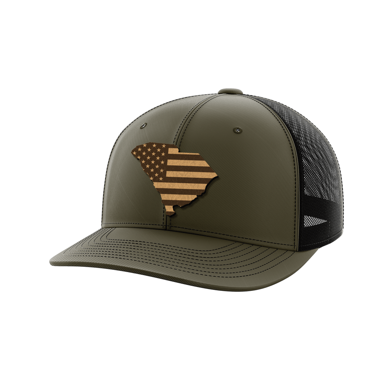 South Carolina United Hats Hat Greater Half OD Green/Black Genuine Leather South Carolina