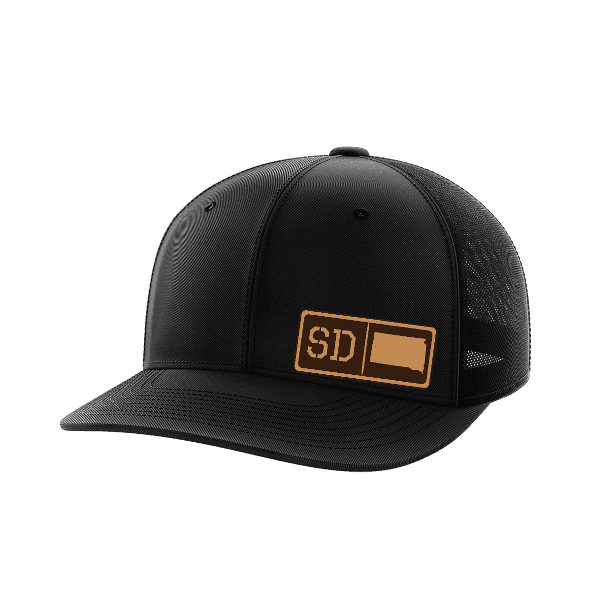 South Dakota Homegrown Hats Hat Greater Half Black/Black Genuine Leather South Dakota