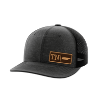 Thumbnail for Tennessee Homegrown Hats Hat Greater Half Heather Black/Black Genuine Leather Tennessee