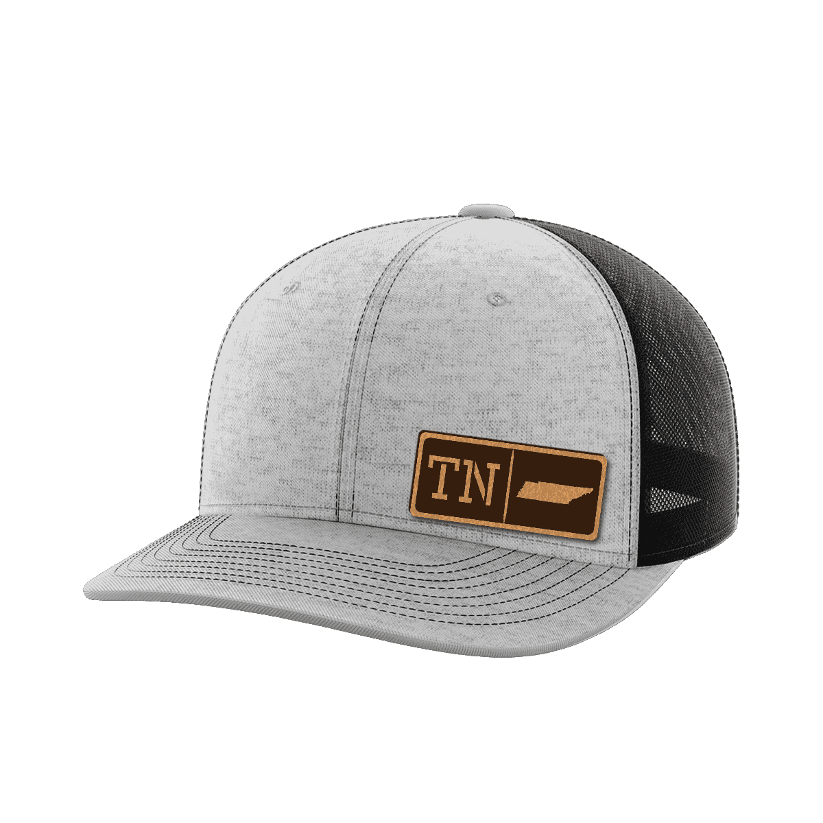 Tennessee Homegrown Hats Hat Greater Half Heather Grey/Black Genuine Leather Tennessee