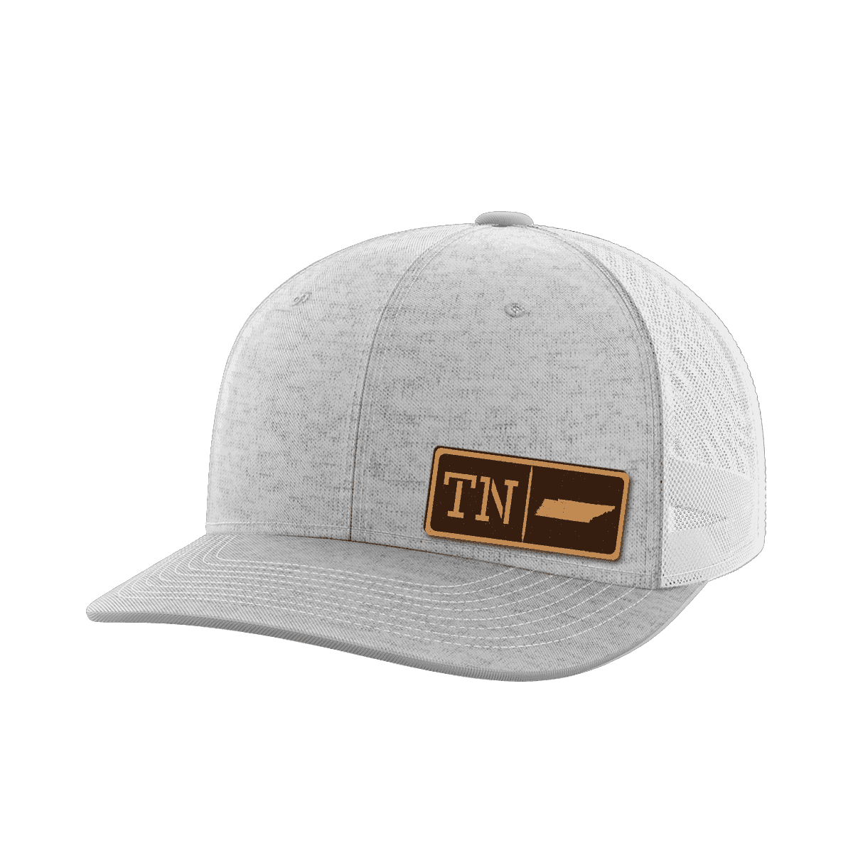 Tennessee Homegrown Hats Hat Greater Half Heather Grey/White Genuine Leather Tennessee