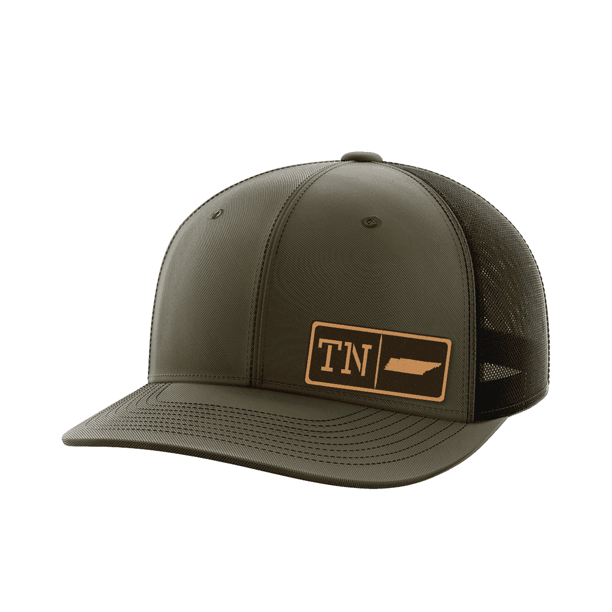 Tennessee Homegrown Hats Hat Greater Half OD Green/Black Genuine Leather Tennessee