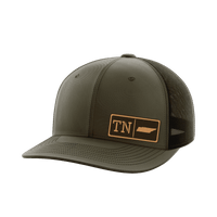 Thumbnail for Tennessee Homegrown Hats Hat Greater Half OD Green/Black Genuine Leather Tennessee