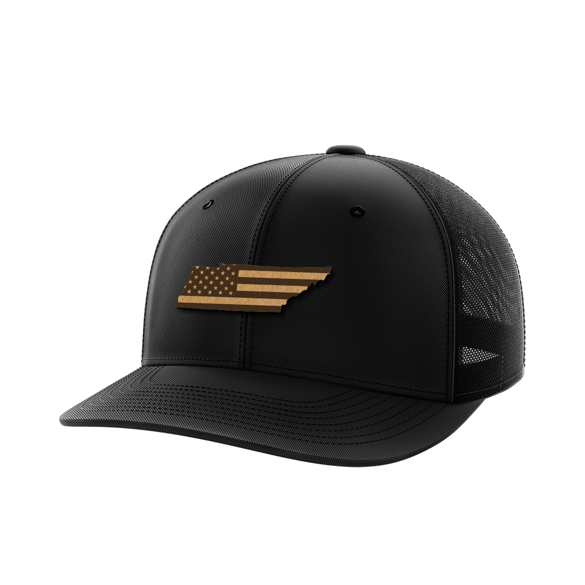 Tennessee United Hats Hat Greater Half Black/Black Genuine Leather Tennessee