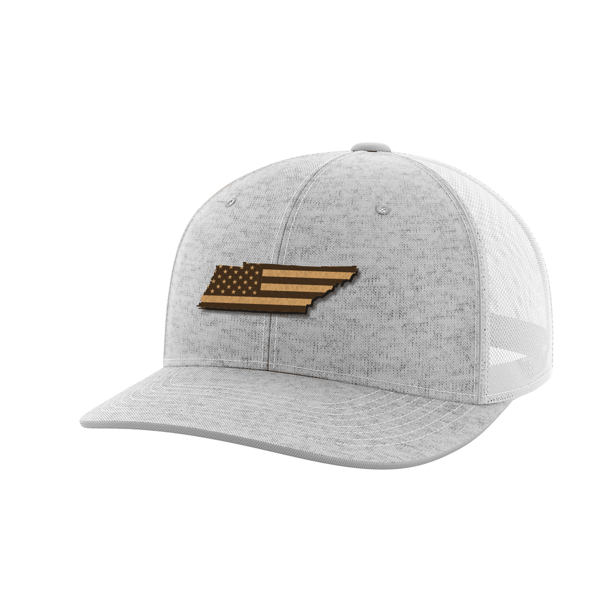 Tennessee United Hats Hat Greater Half Heather Grey/White Genuine Leather Tennessee